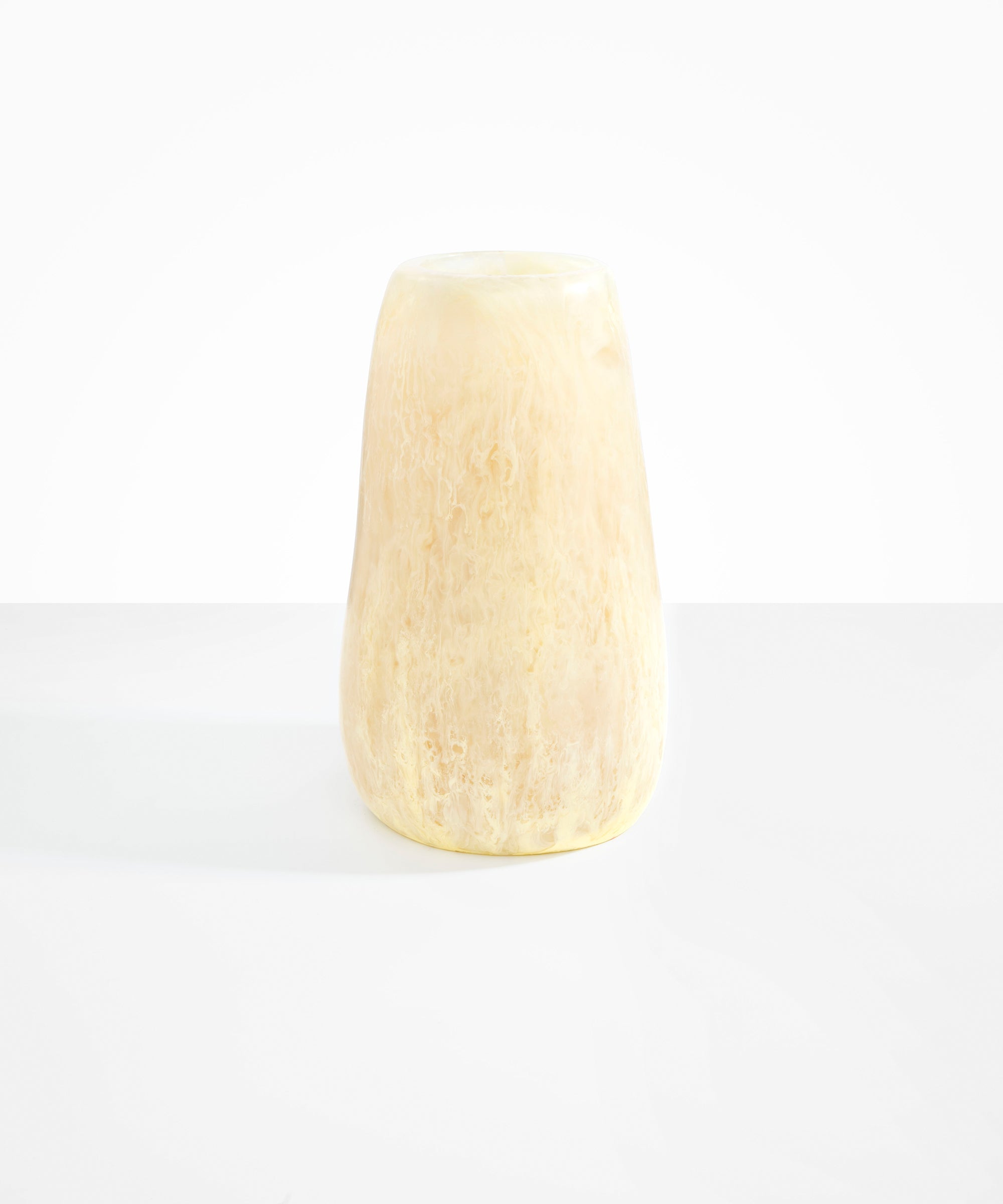 Dinosaur Designs Grand Pebble Vase in Lemon color resin