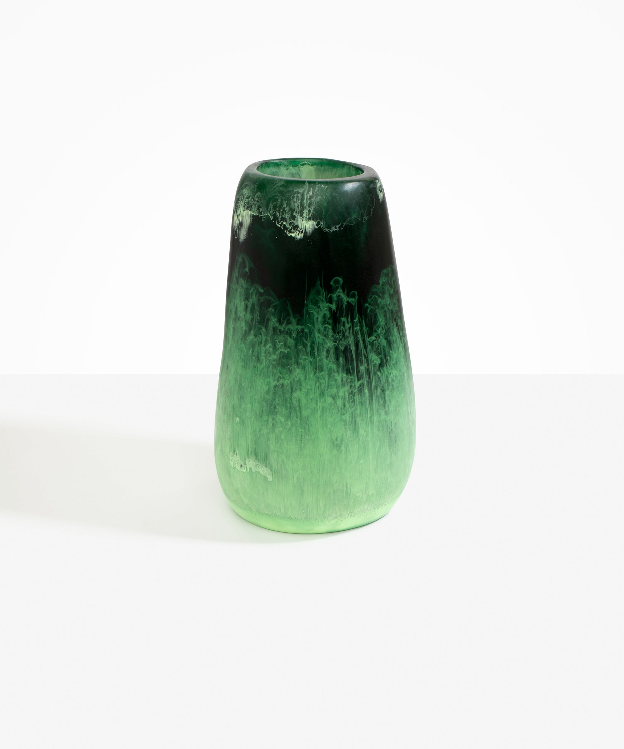 Dinosaur Designs Grand Pebble Vase in Moss color resin