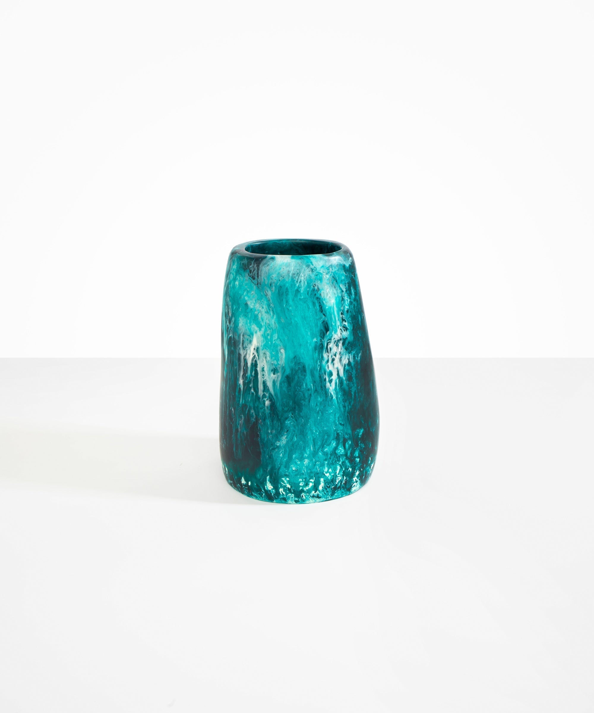 Dinosaur Designs Large Pebble Vase Vases in Lagoon Colour resin