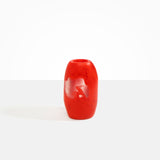 Dinosaur Designs Medium Pebble Vase in Poppy color resin