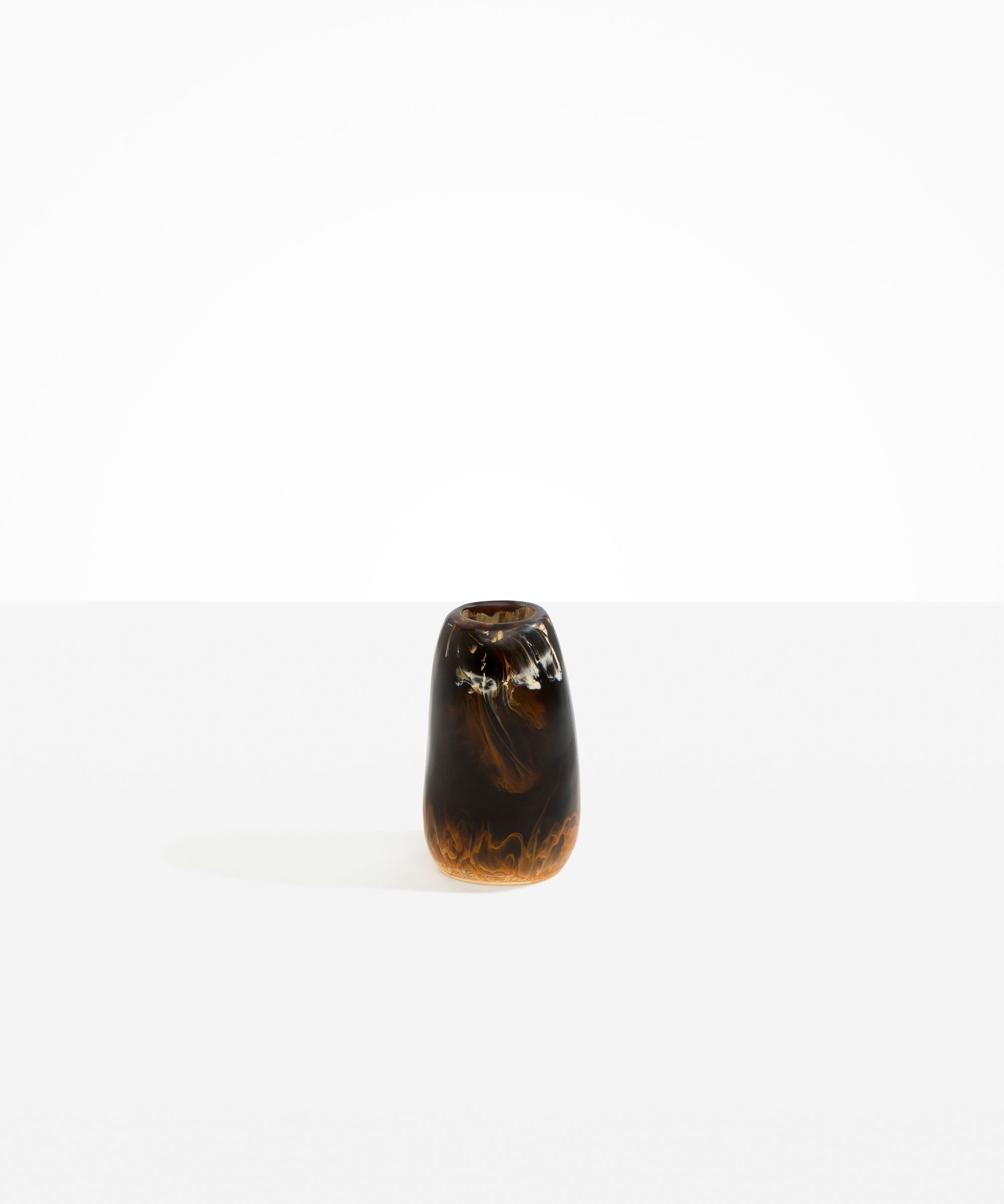 Dinosaur Designs Small Pebble Vase in Dark Horn color resin