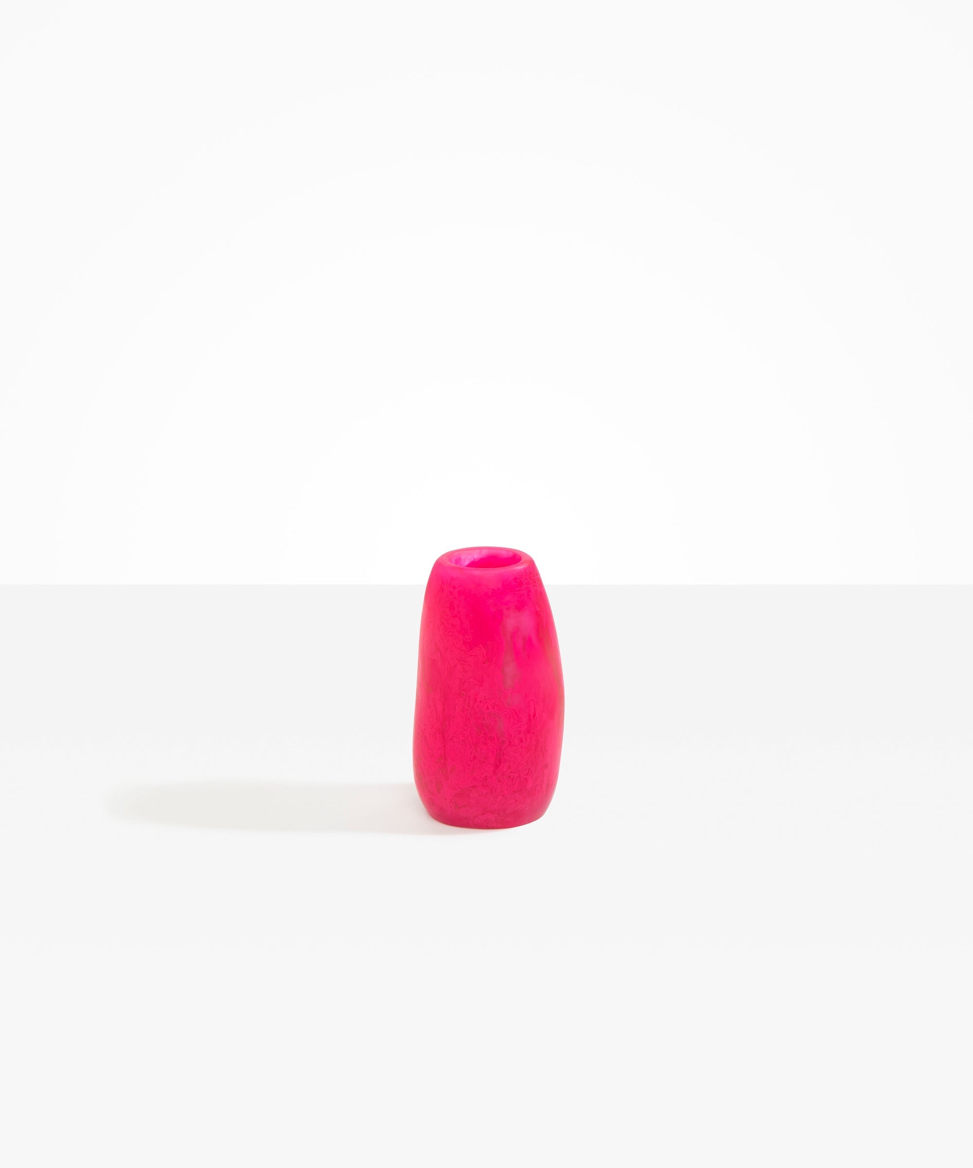 Dinosaur Designs Small Pebble Vase in Flamingo color resin