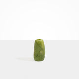 Dinosaur Designs Small Pebble Vase in Olive color resin