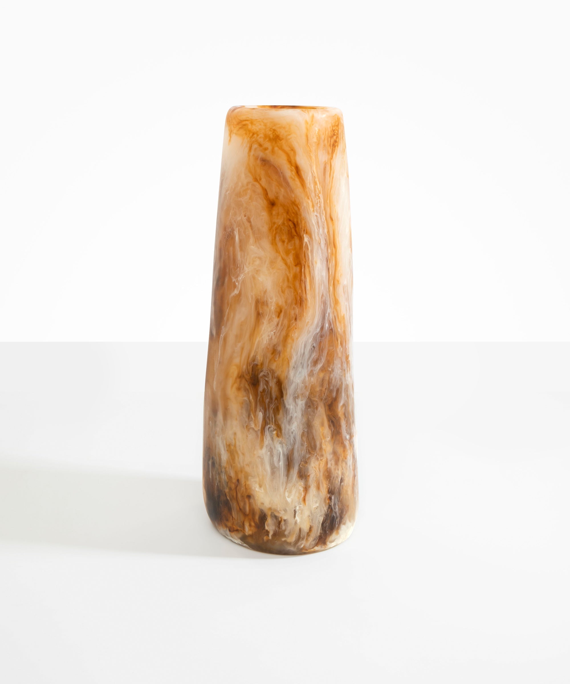 Dinosaur Designs Tall Pebble Vase in Light Horn color resin