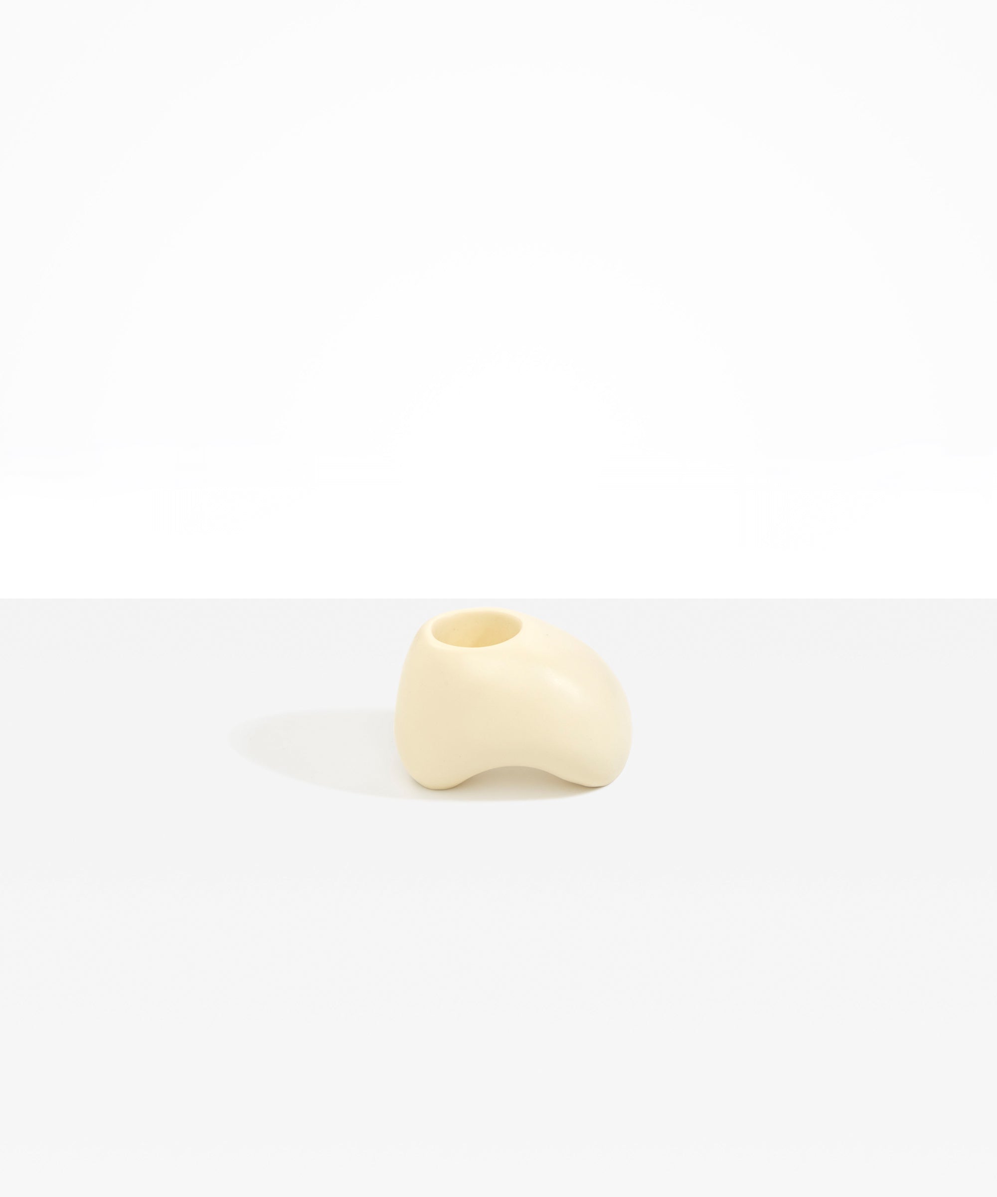 Dinosaur Designs Pirouette Vase in Cream color resin