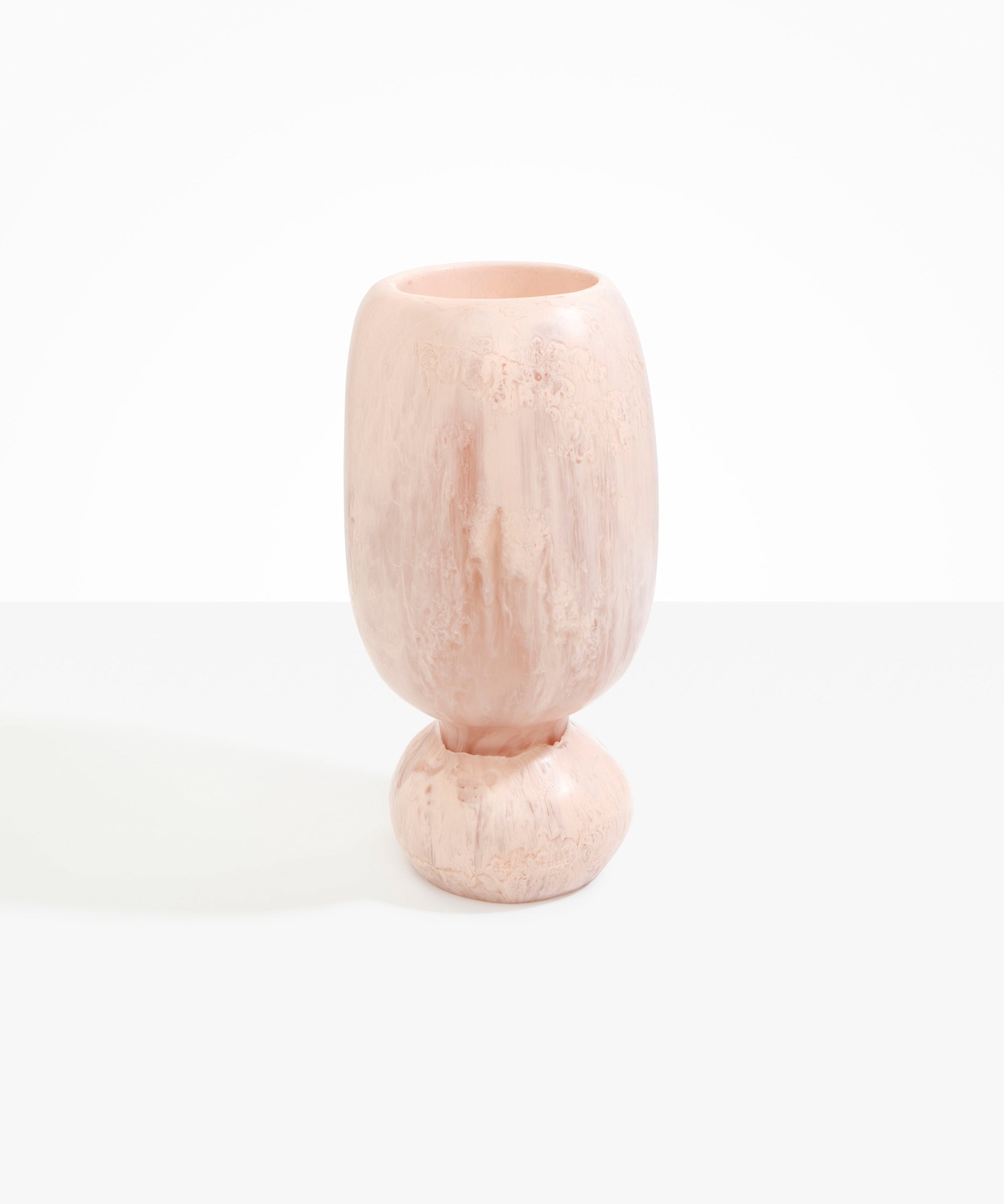 Dinosaur Designs Tall Rockpool Vase in Rose Swirl color resin