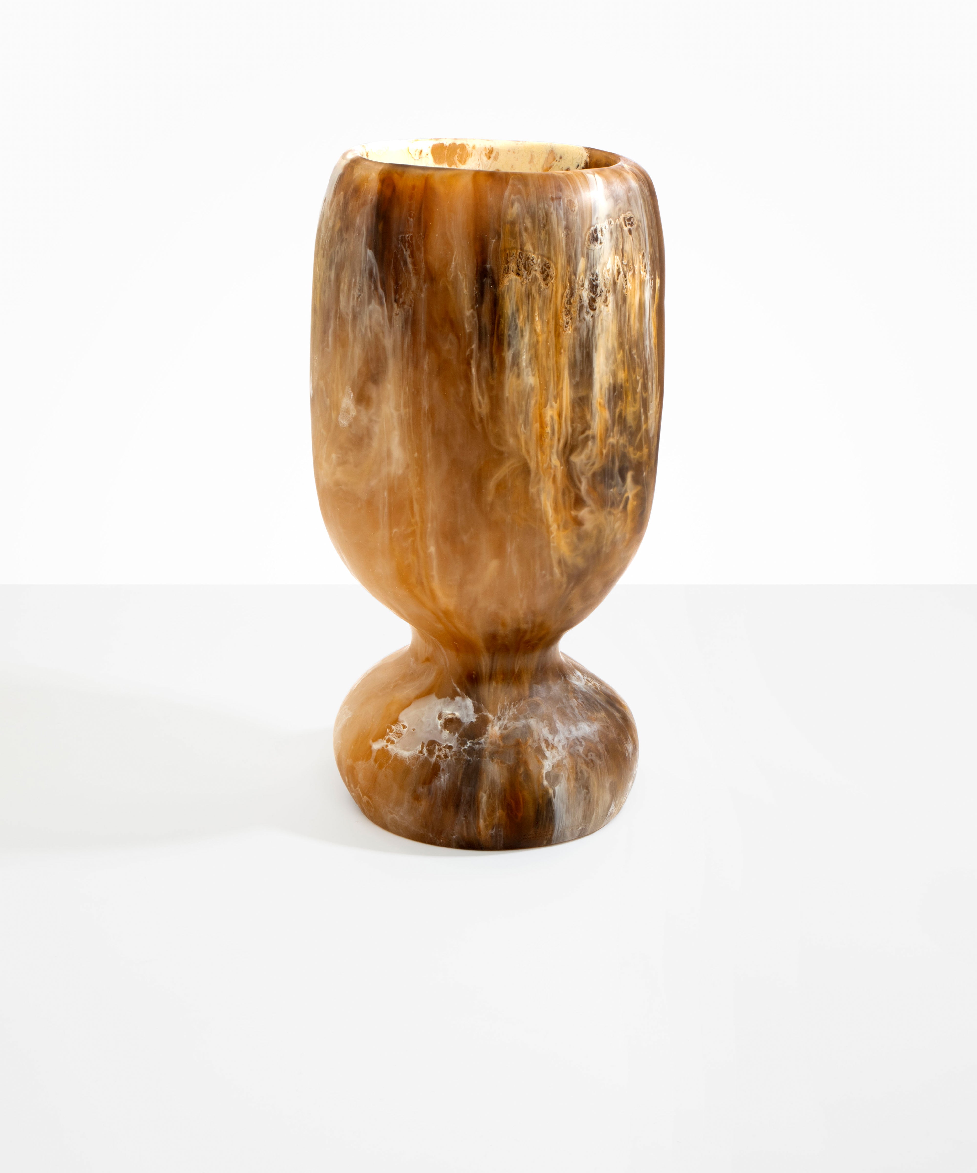 Dinosaur Designs Extra Large Rockpool Vase in Light Horn color resin