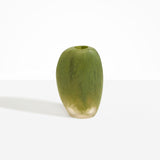 Dinosaur Designs Bold Skipping Stone Vase in Olive color resin