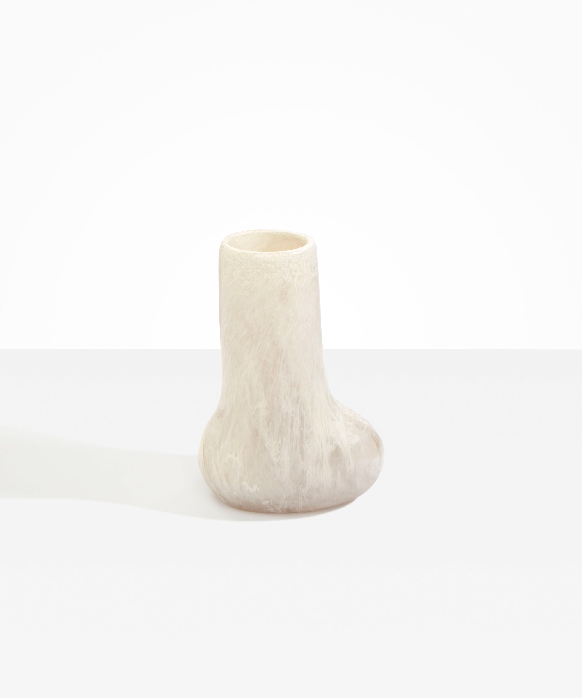 Dinosaur Designs Medium Stem Vase in Chalk Swirl color resin
