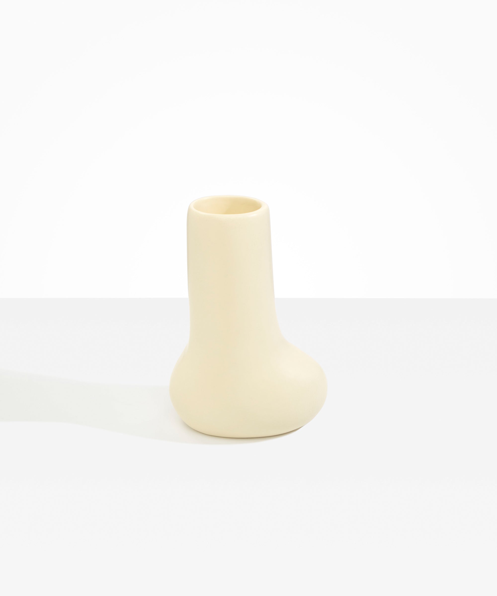 Dinosaur Designs Medium Stem Vase in Cream color resin