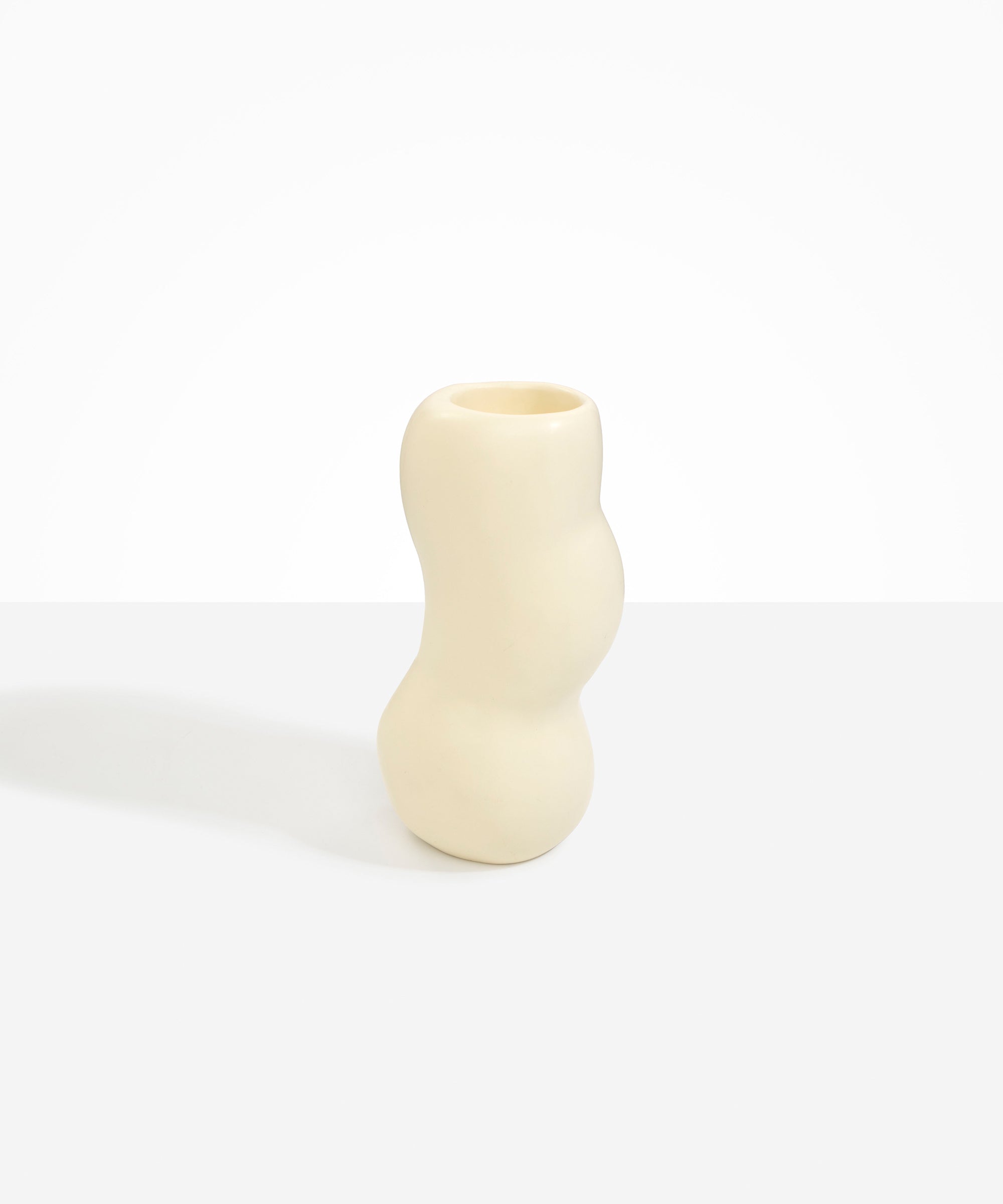 Dinosaur Designs Medium Valley Vase in Cream color resin