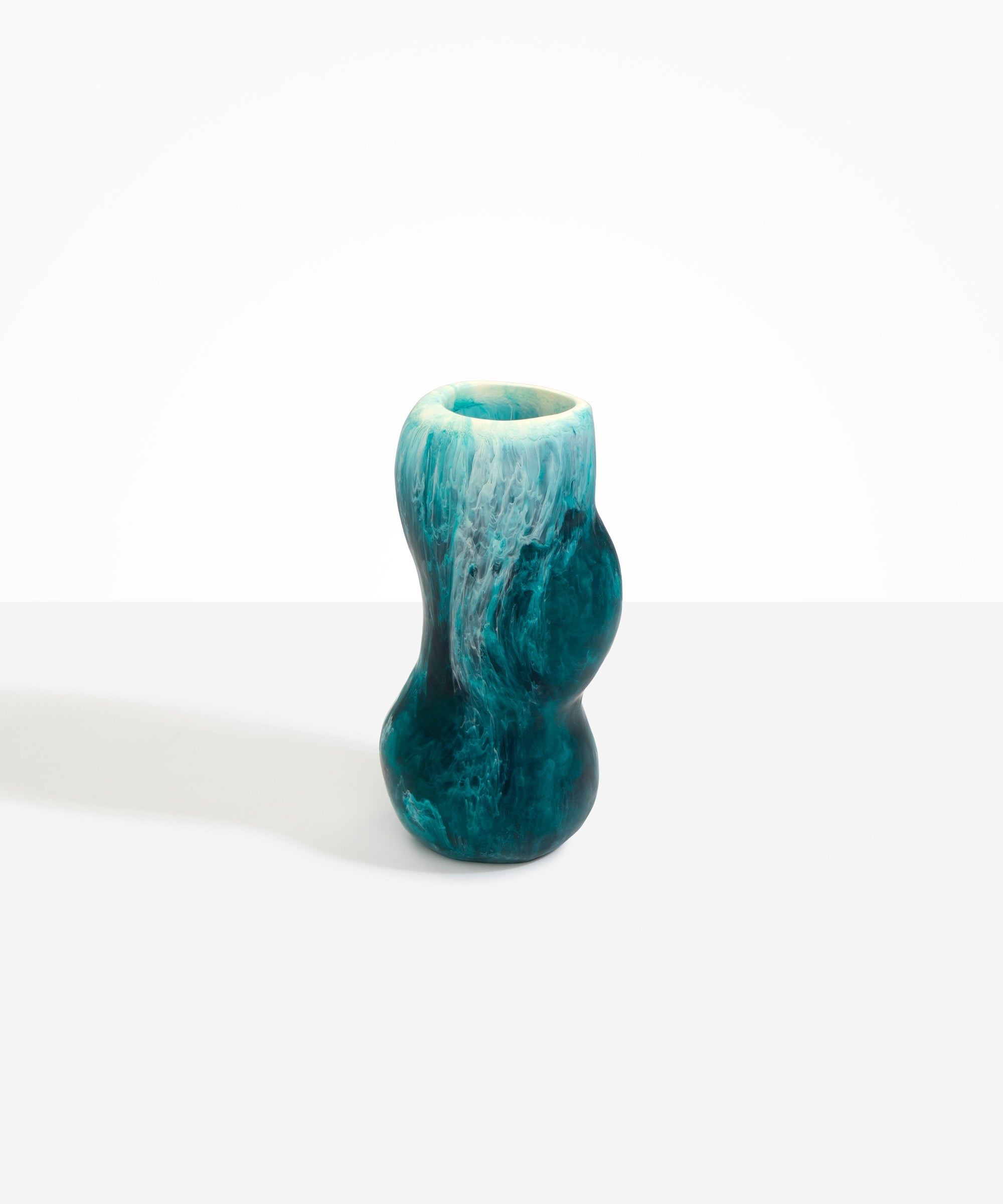 Dinosaur Designs Medium Valley Vase in Lagoon color resin