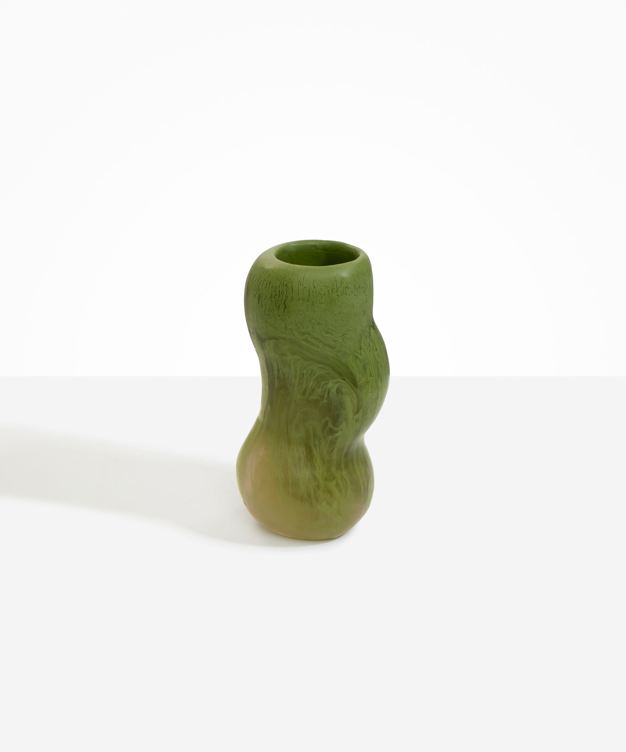 Dinosaur Designs Medium Valley Vase in Olive color resin