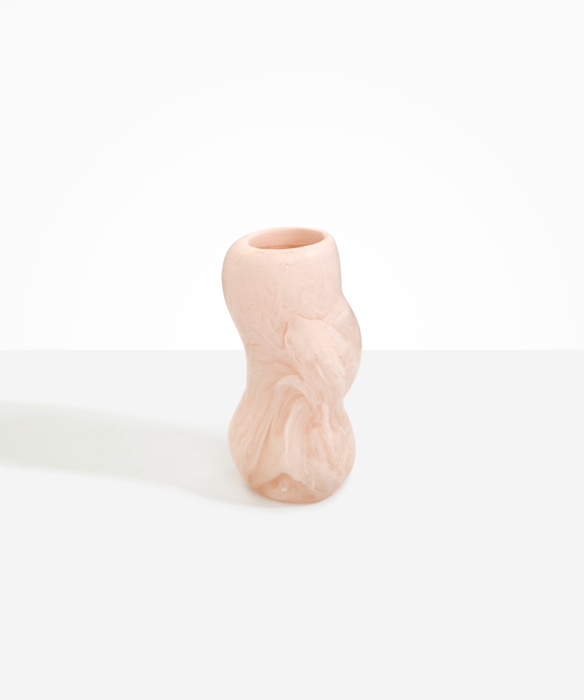 Dinosaur Designs Medium Valley Vase in Rose Swirl color resin