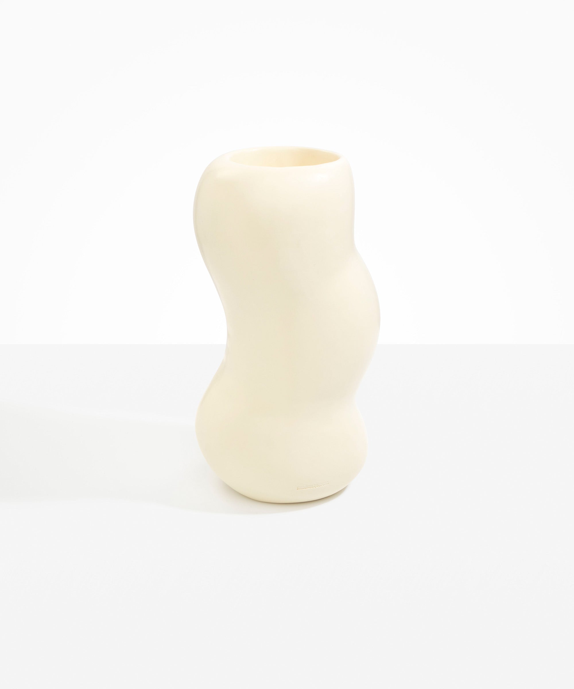 Dinosaur Designs Valley Vase in Cream color resin