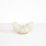 Dinosaur Designs Medium Horn Vase Vases in Chalk Swirl color resin 