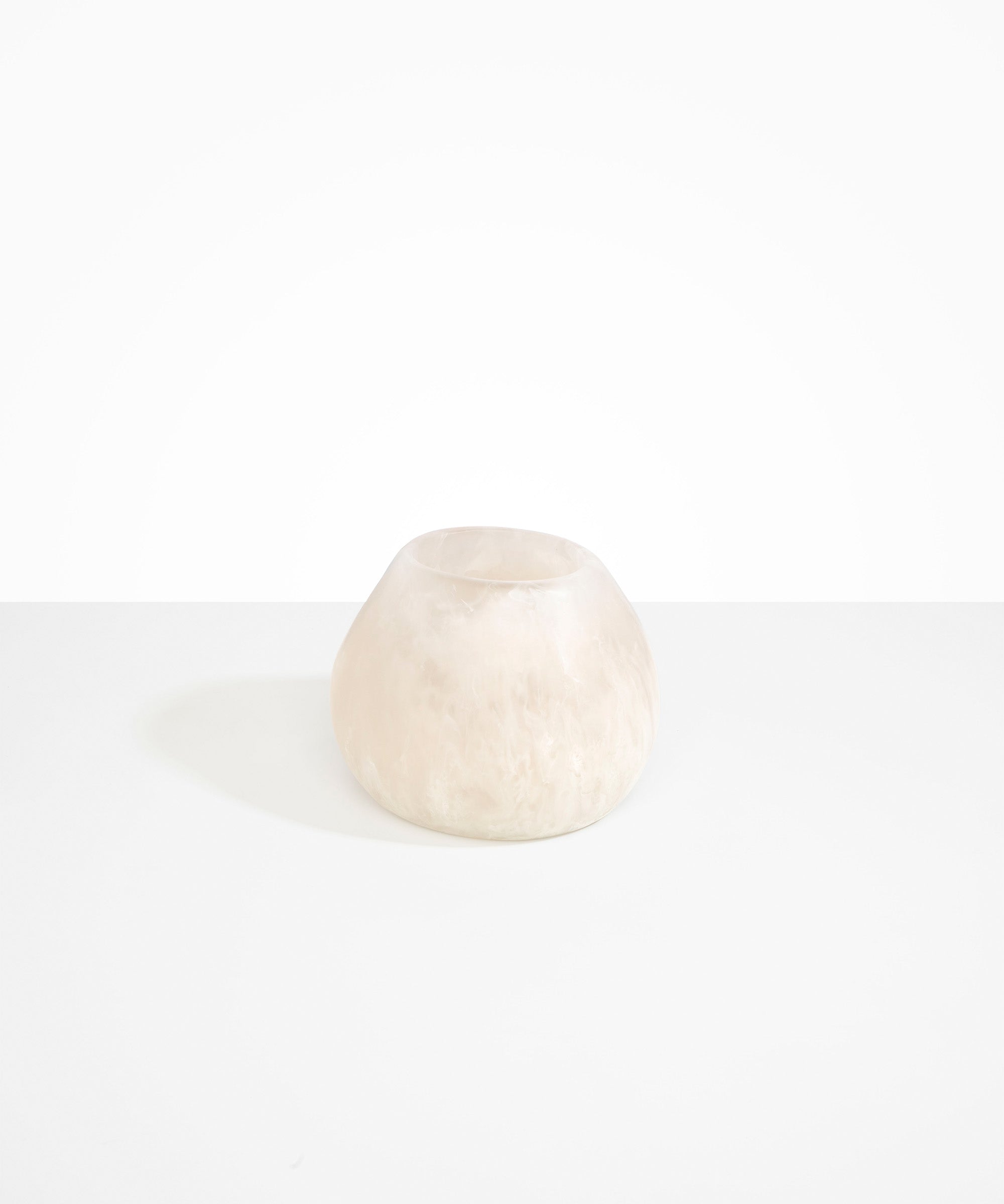 Dinosaur Designs Volcanic Vase in Chalk Swirl Colour resin..