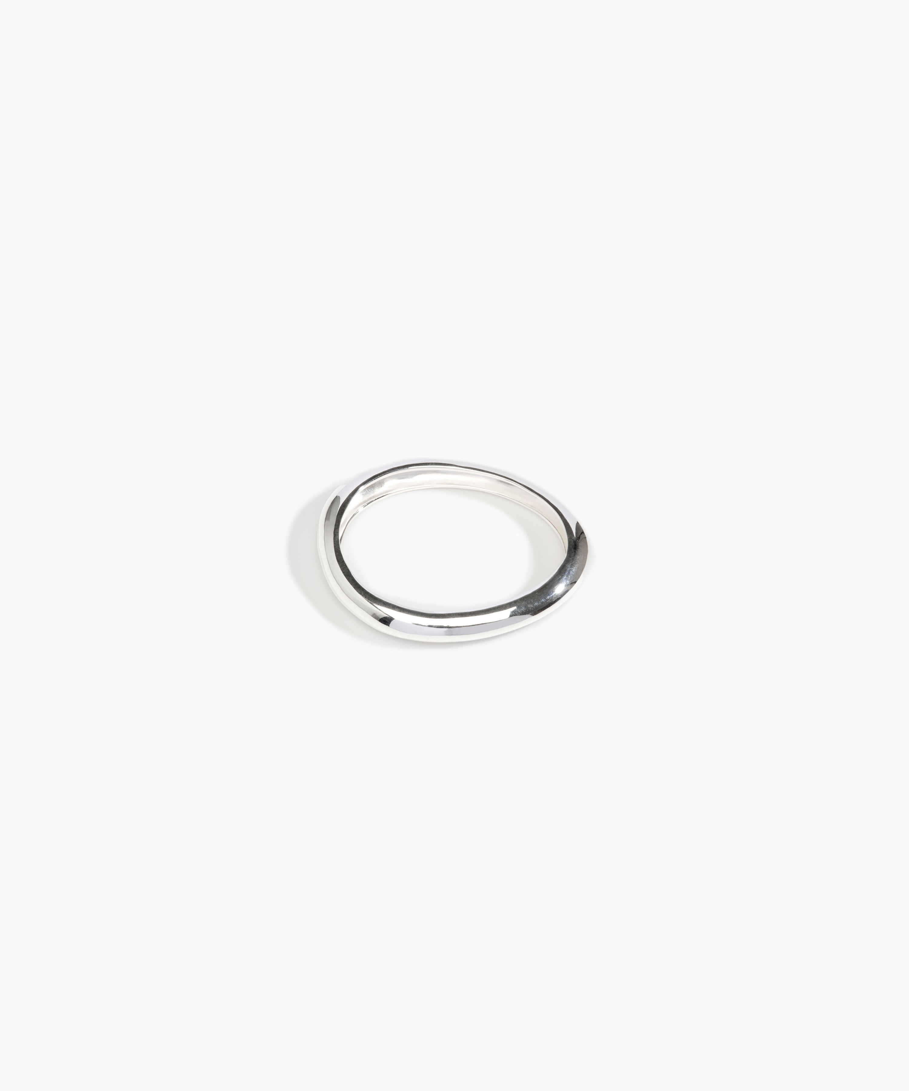 Dinosaur Designs Rock Wishbone Bangle in Silver-Plated Brass Material....