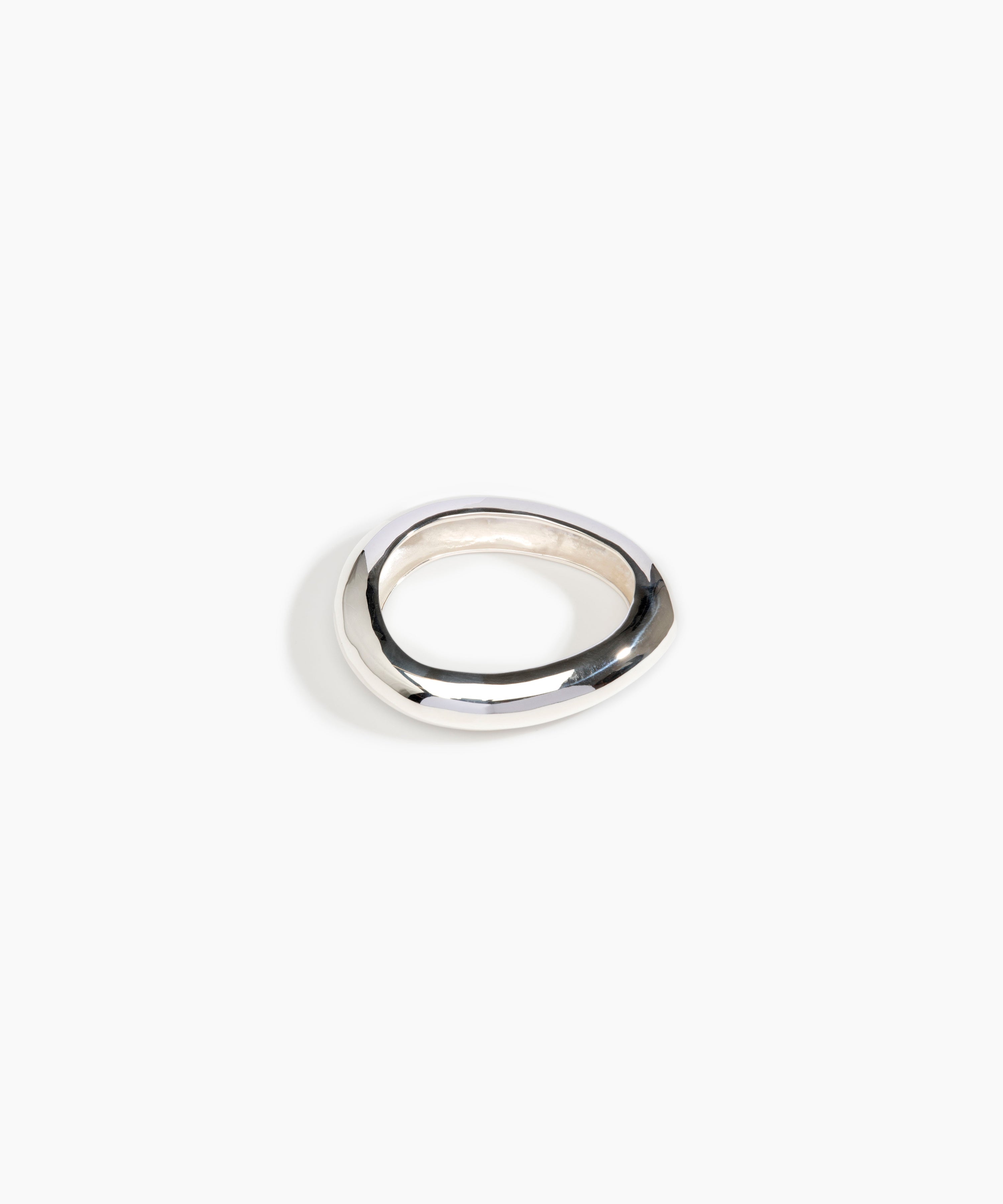 Dinosaur Designs Small Rock Bangle in Silver-Plated Brass Material..