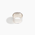 LO Collections x ALEX AND TRAHANAS Wide Voyage Bangle in Silver-Plated Brass Material