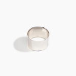 LO Collections x ALEX AND TRAHANAS Wide Voyage Bangle in Silver-Plated Brass Material...