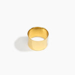 LO Collections x ALEX AND TRAHANAS Wide Voyage Bangle in Nano-Coated Brass Material....