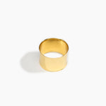 LO Collections x ALEX AND TRAHANAS Wide Voyage Bangle in Nano-Coated Brass Material