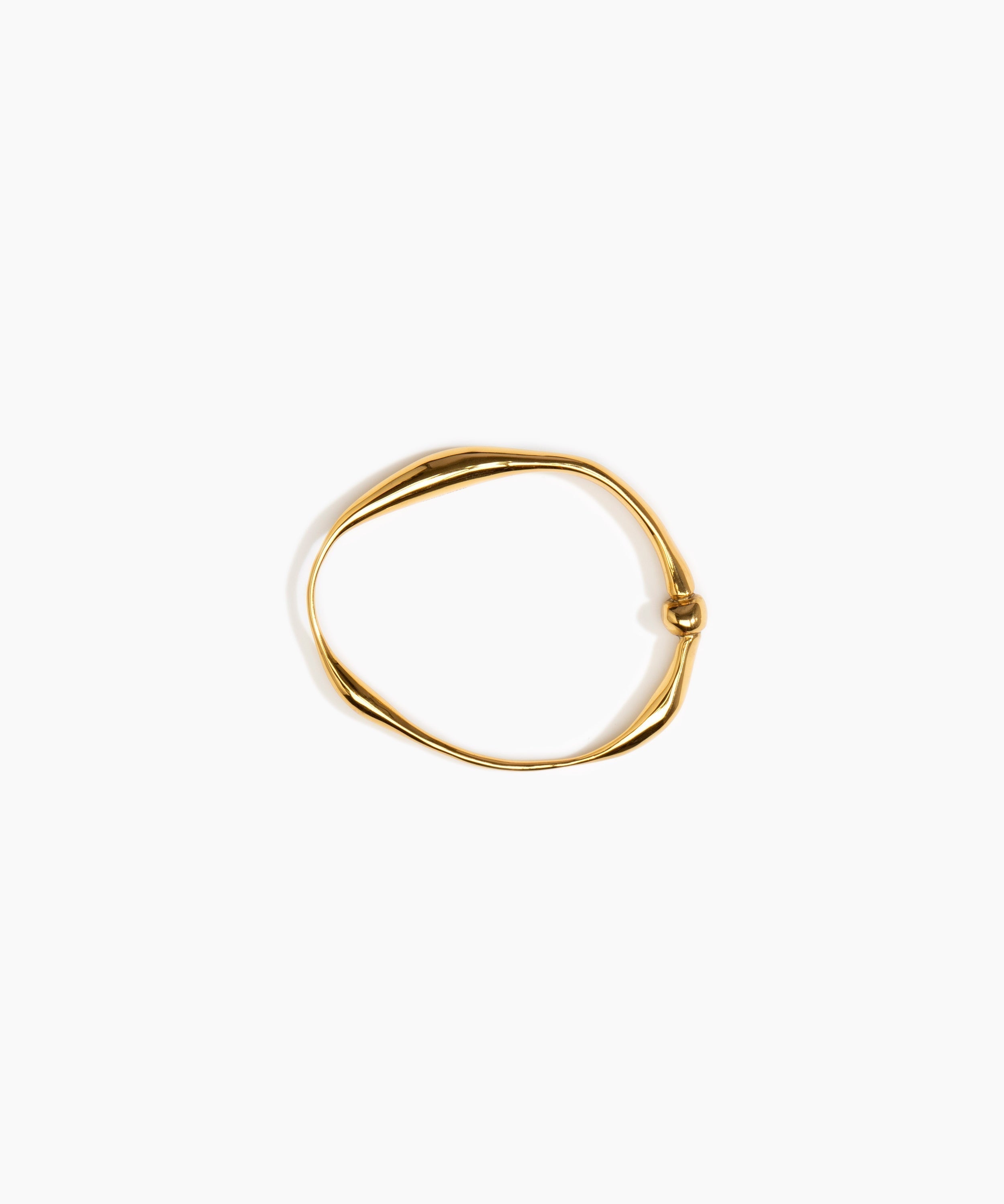 LO Collections Liquid Bangle in 24k Gold-Plated Brass Material
