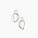LO Collections Liquid Chain Earrings in 925 Sterling Silver Material