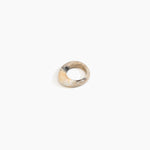 Dinosaur Designs Slate Ring in Sandy Pearl Colour resin with Regular Fit..