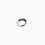 Dinosaur Designs Slate Ring in White Marble Colour resin with Regular Fit..