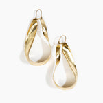 LO Collections x ALEX AND TRAHANAS Large Olive Leaf Earrings in Nano-Coated Brass Material...