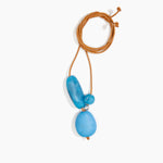 Dinosaur Designs Rock Cluster Pendant in Sky Colour resin with 925 Sterling Silver Bead Material..