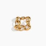 LO Collections Cocoon Bracelet in 24k Gold-Plated Brass Material..