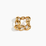 LO Collections Cocoon Bracelet in 24k Gold-Plated Brass Material.