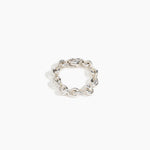 LO Collections Hug Chain Bracelet in Silver-Plated Brass Material resin with Regular Fit...