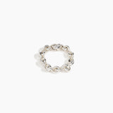LO Collections Hug Chain Bracelet in Silver-Plated Brass Material resin with Regular Fit...