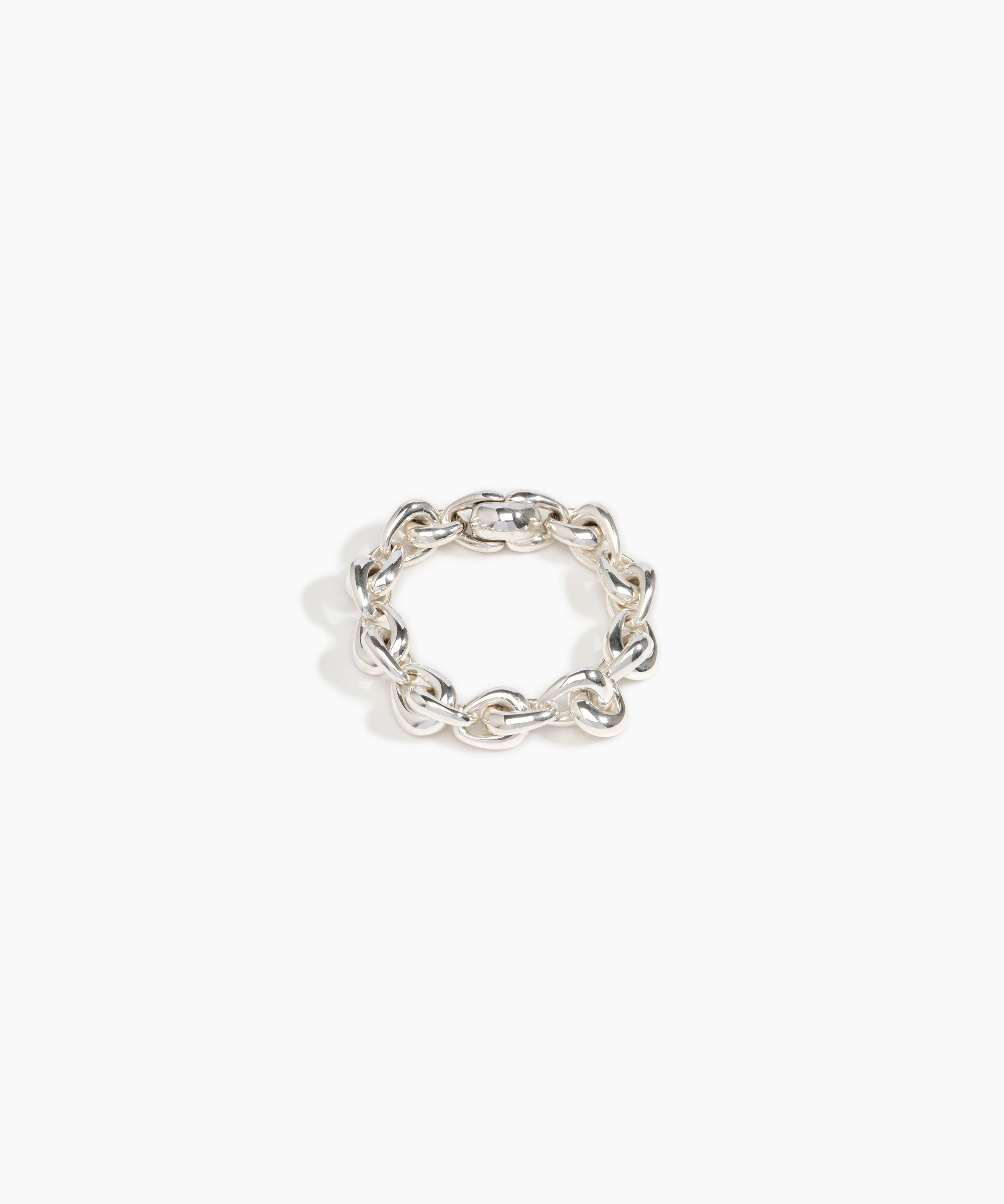 LO Collections Hug Chain Bracelet in Silver-Plated Brass Material resin with Regular Fit..