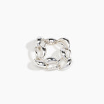 LO Collections Cocoon Bracelet in Silver-Plated Brass Material..
