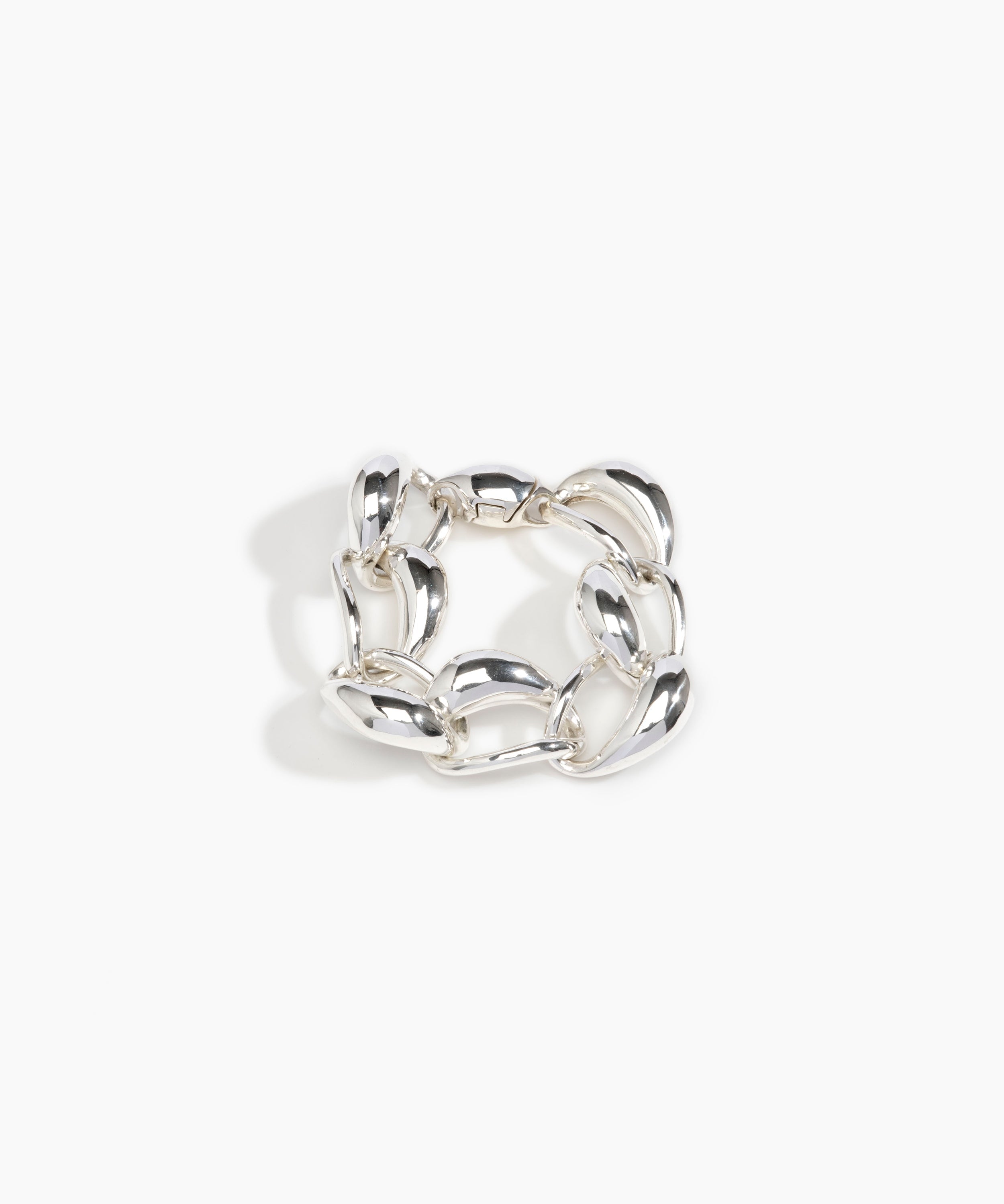LO Collections Cocoon Bracelet in Silver-Plated Brass Material.