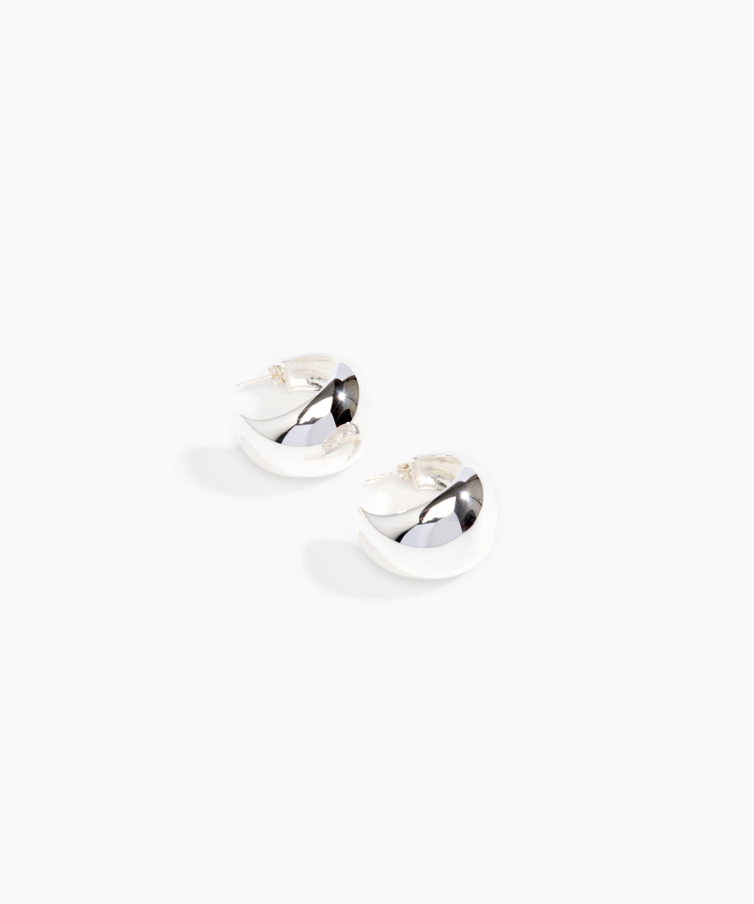 LO Collections x ALEX AND TRAHANAS Large Chifferi Hoop Earrings in Silver-Plated Brass Material..