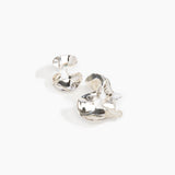 LO Collections Wave Earrings in Silver-Plated Brass Material..