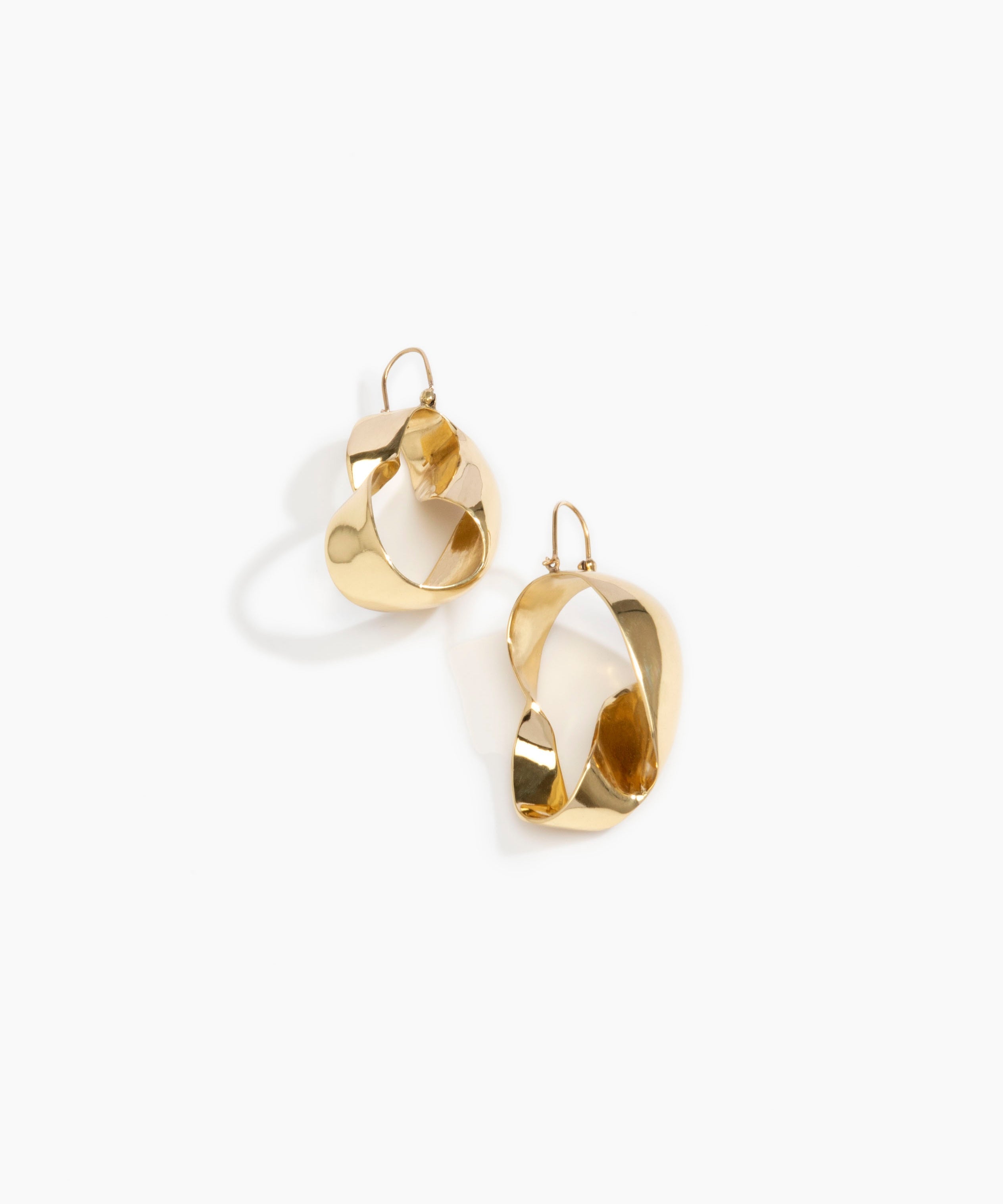 LO Collections x ALEX AND TRAHANAS Medium Olive Leaf Earrings in Nano-Coated Brass Material...