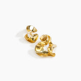 LO Collections Wave Earrings in Nano-Coated Brass Material..