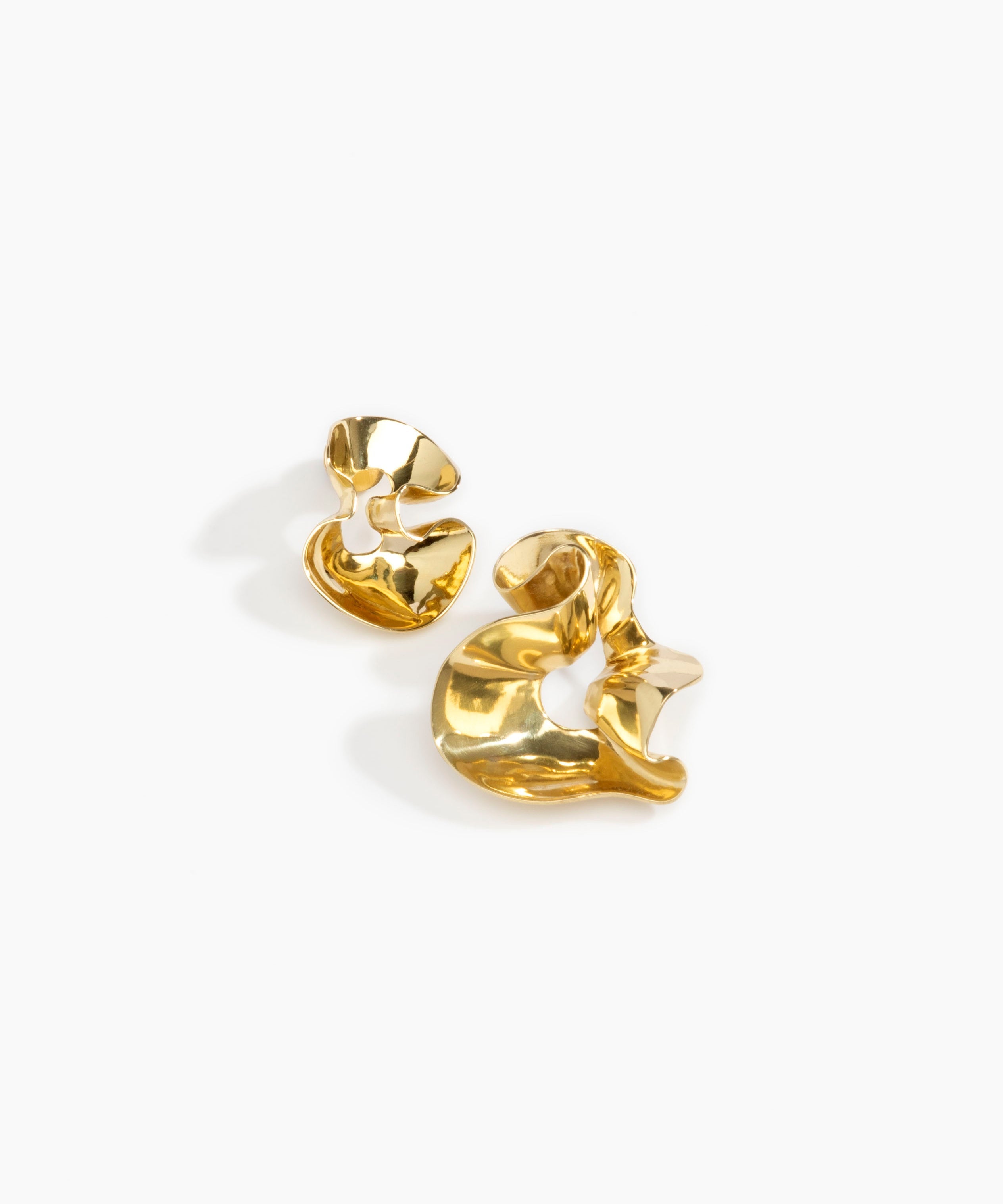 LO Collections Wave Earrings in Nano-Coated Brass Material..