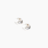 LO Collections x ALEX AND TRAHANAS Small Chifferi Hoop Earrings in Silver-Plated Brass Material..