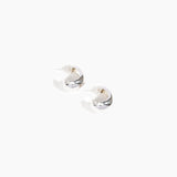 LO Collections x ALEX AND TRAHANAS Small Chifferi Hoop Earrings in Silver-Plated Brass Material