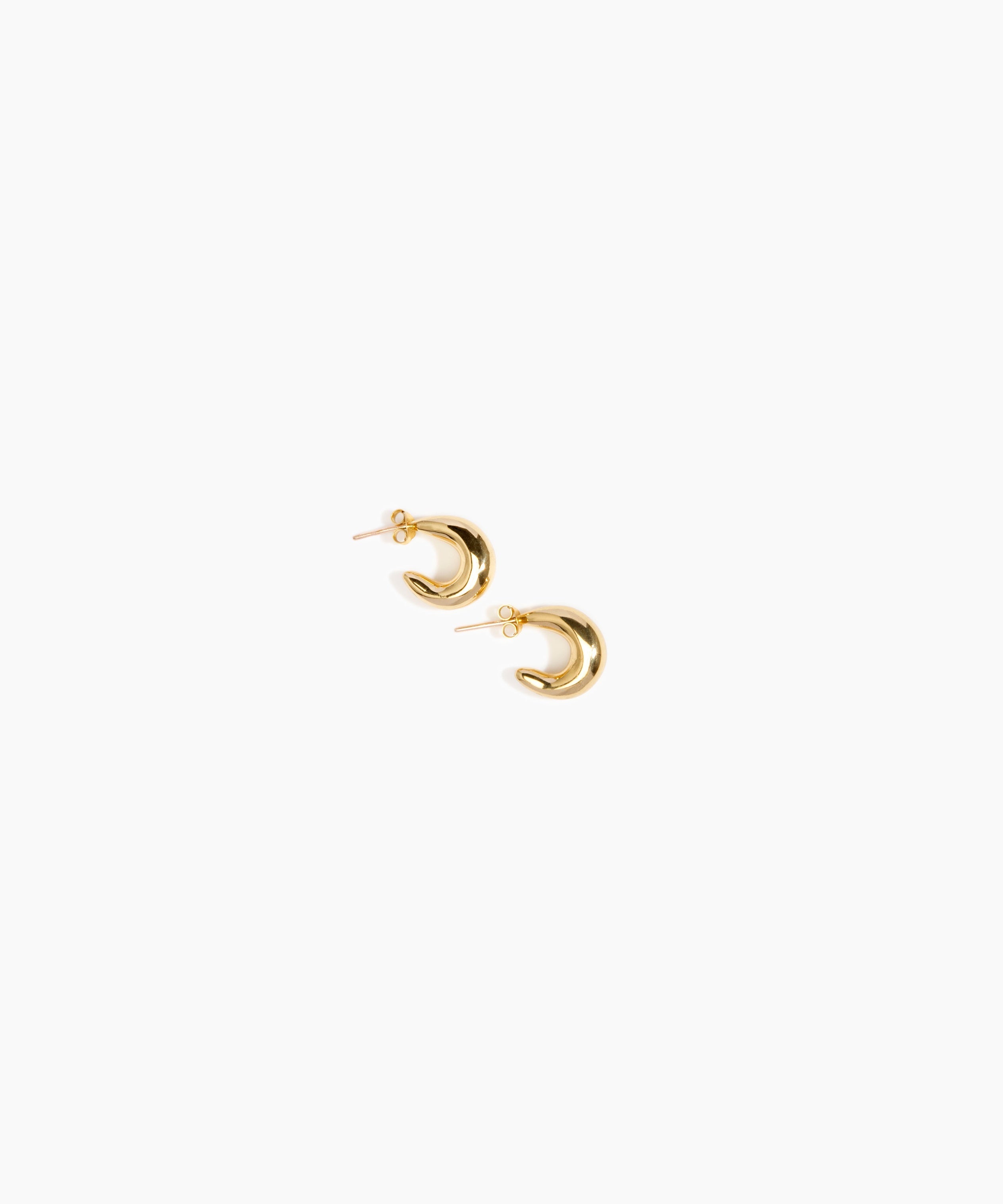 LO Collections Medium Liquid Loop Earrings in Nano-Coated Brass Material...