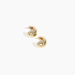 LO Collections x ALEX AND TRAHANAS Small Chifferi Hoop Earrings in Nano-Coated Brass Material