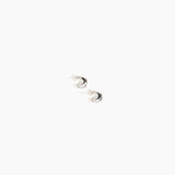 LO Collections Small Liquid Loop Earrings in Silver-Plated Brass Material..